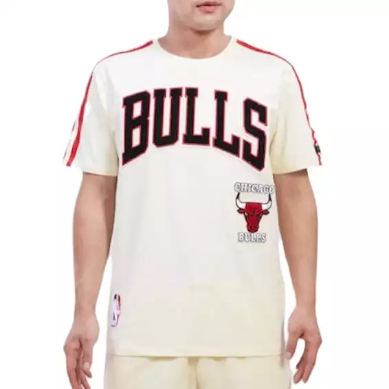 Pro Standard Chicago Bulls Retro Classic Striped Tee (Eggshell/Black) BCB156010