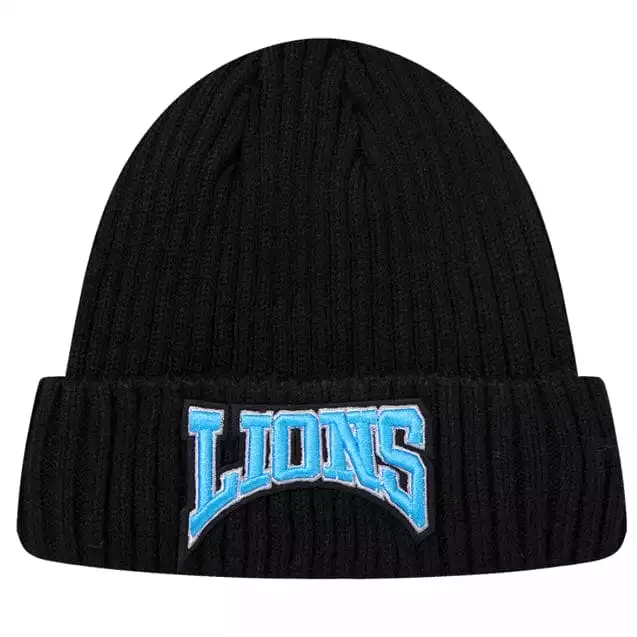 Pro Standard Detroit Lions Crest Emblem Beanie (Black)