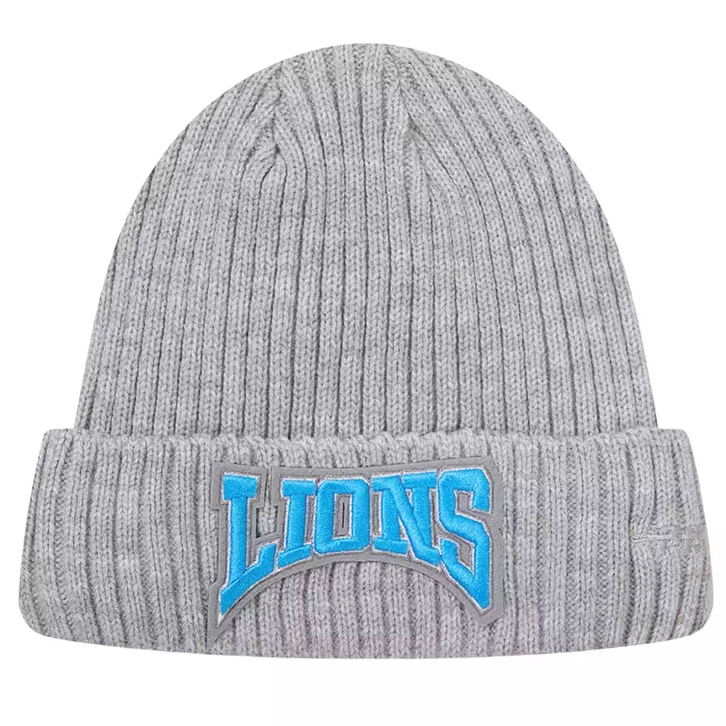 Pro Standard Detroit Lions Crest Emblem Beanie (Gray)