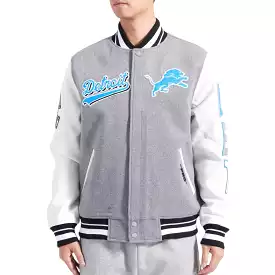 Pro Standard Detroit Lions Varsity Jacket (Heather Grey/White)