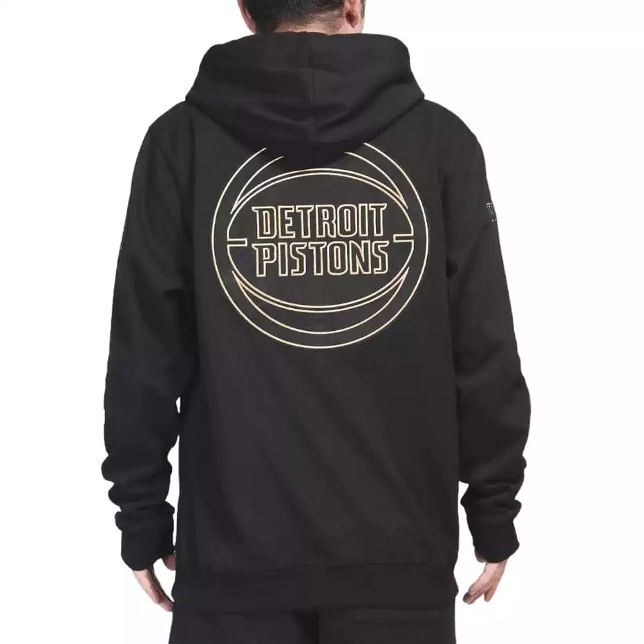 Pro Standard Detroit Pistons Black & Gold Po Hoodie (Black) BDP5513636-BLK