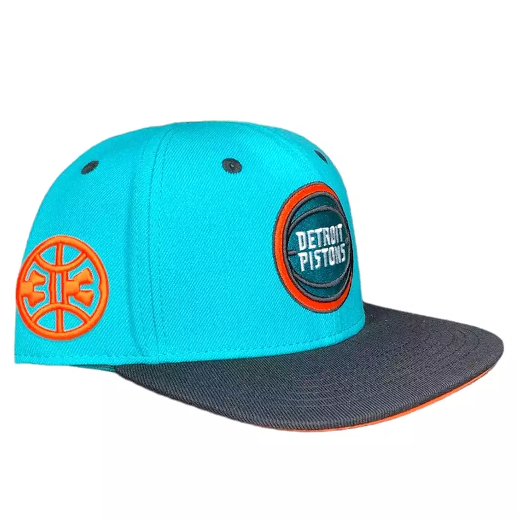 Pro Standard Detroit Pistons Team Flips Snapback (Teal/Black) BDP7514531-TBK