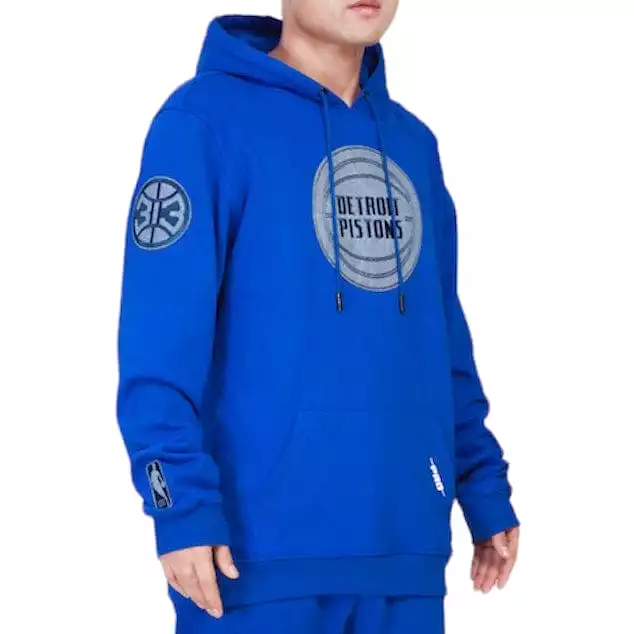 Pro Standard Detroit Pistons Varsity Blues Fleece Hoodie (Royal Blue)