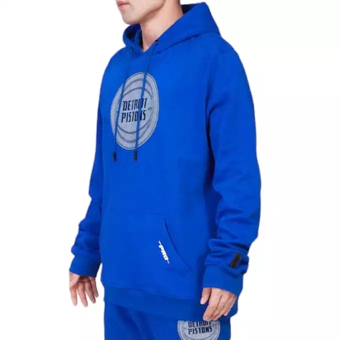 Pro Standard Detroit Pistons Varsity Blues Fleece Hoodie (Royal Blue)