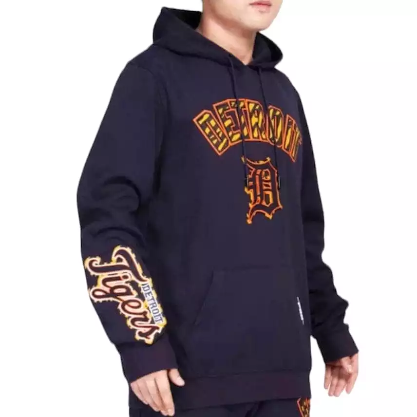 Pro Standard Detroit Tigers Animal Print Dk Po Hoodie (Midnight) LDT5312699