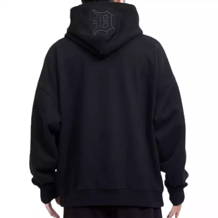 Pro Standard Detroit Tigers Neutral Drop Shoulder Fleece Po Hoodie (Black)