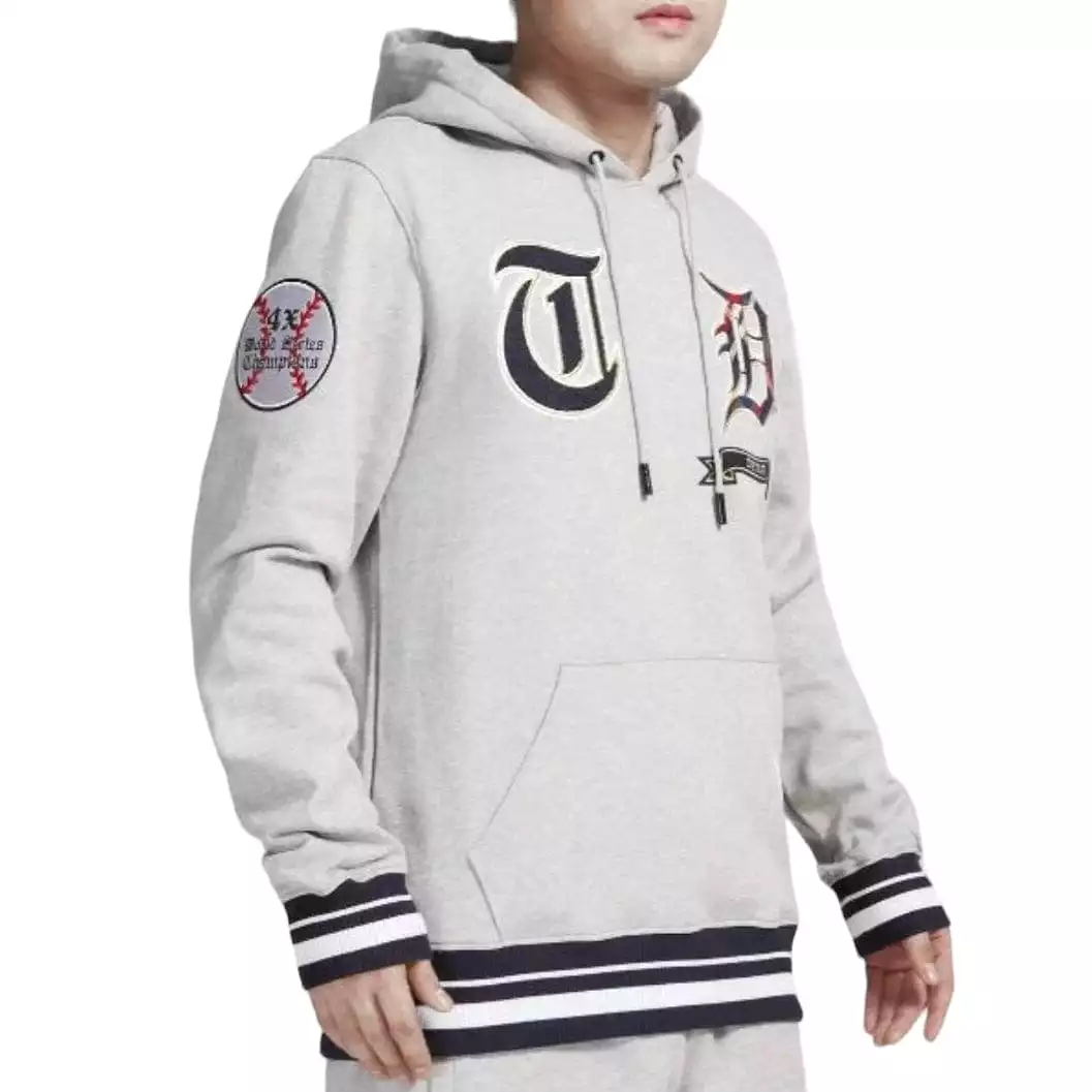 Pro Standard Detroit Tigers Pro Prep Fleece Hoodie (H.Grey/Midnight)