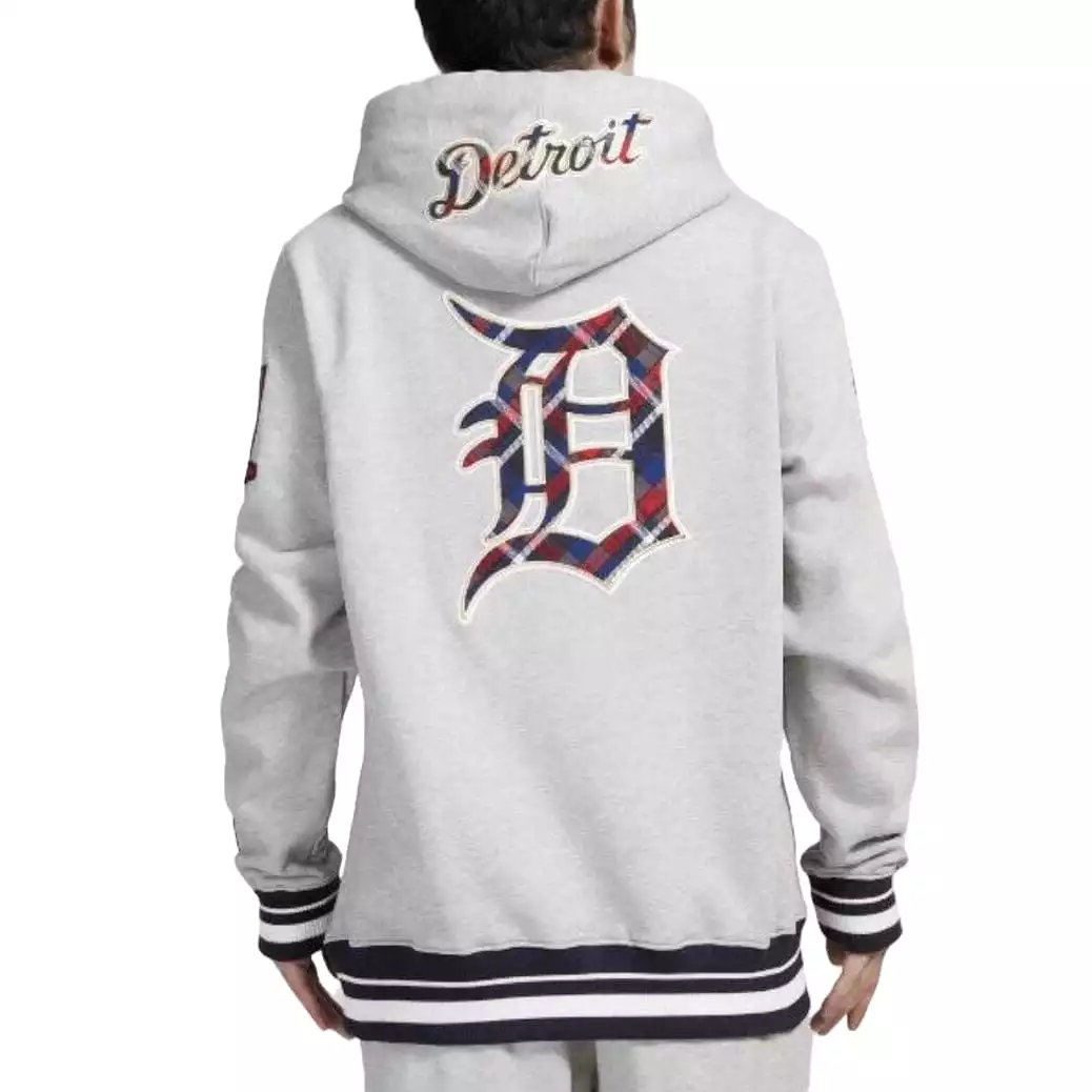 Pro Standard Detroit Tigers Pro Prep Fleece Hoodie (H.Grey/Midnight)