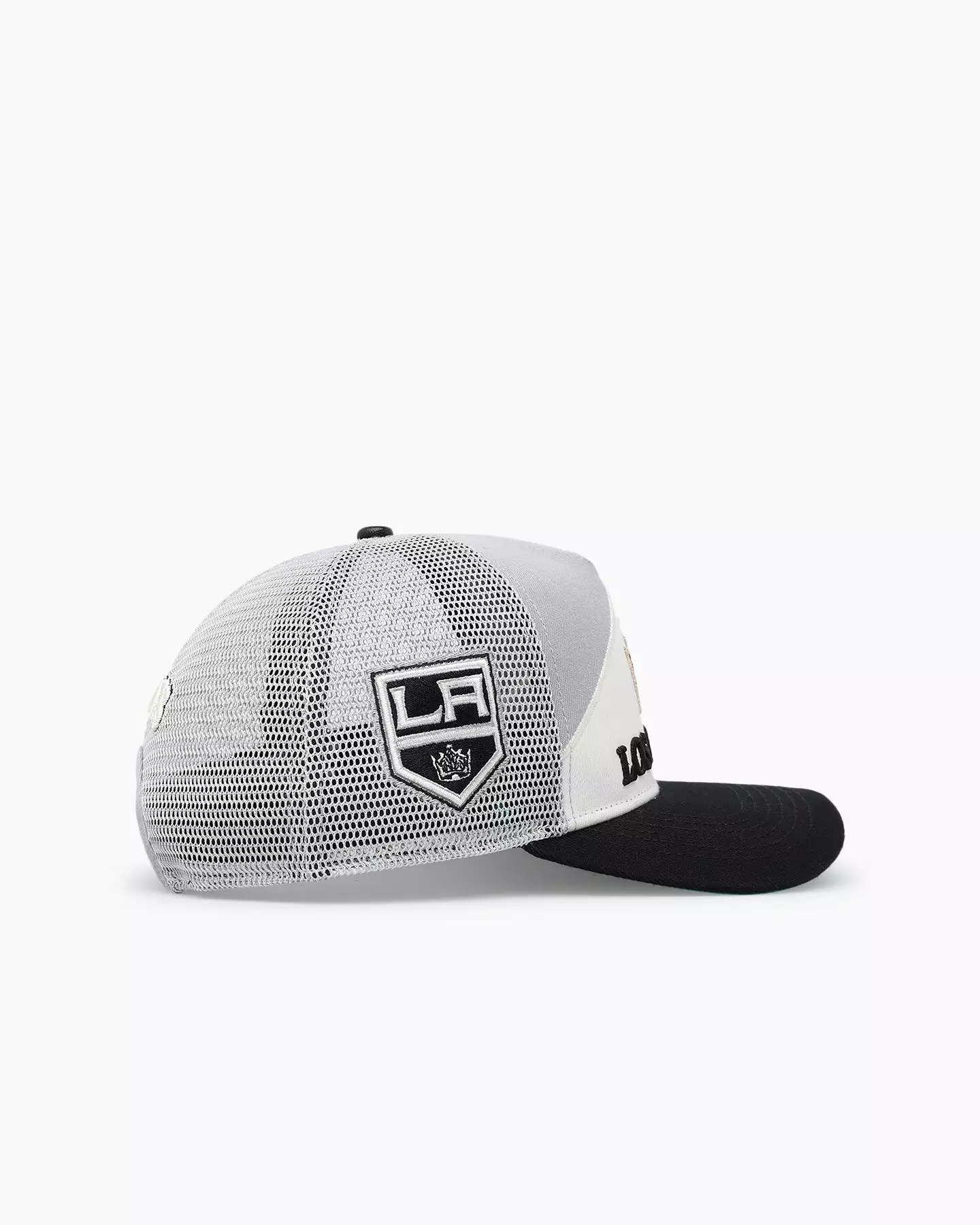 Pro Standard Los Angeles Kings Chevron Pinch Front Trucker Snapback Gray