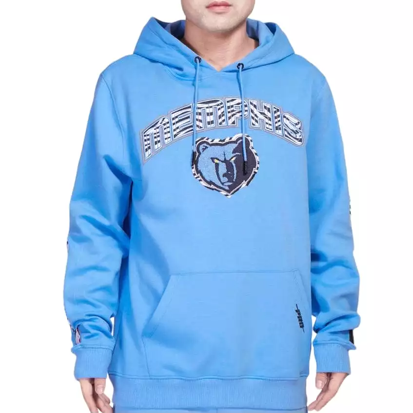 Pro Standard Memphis Grizzlies Animal Print DK Po Hoodie (University Blue)