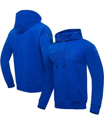 Pro Standard Men's Royal Philadelphia 76ers Triple Tonal Dk Pullover Hoodie Jacket