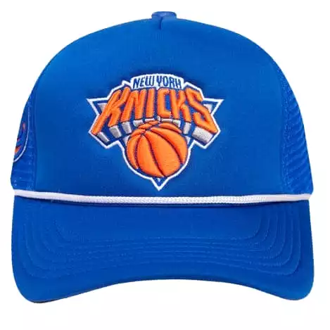 Pro Standard NY Knicks 2 Tone Wordmark Foam Front Trucker (Royal Blue)