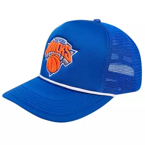 Pro Standard NY Knicks 2 Tone Wordmark Foam Front Trucker (Royal Blue)