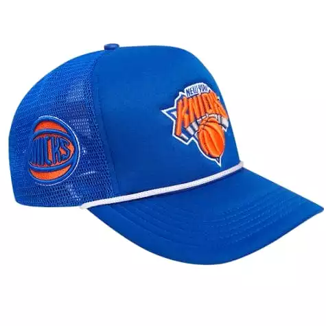 Pro Standard NY Knicks 2 Tone Wordmark Foam Front Trucker (Royal Blue)