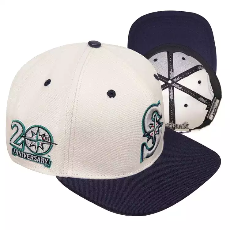 Pro Standard Seattle Mariners Retro Primary Logo Snapback (Eggshell/Navy)