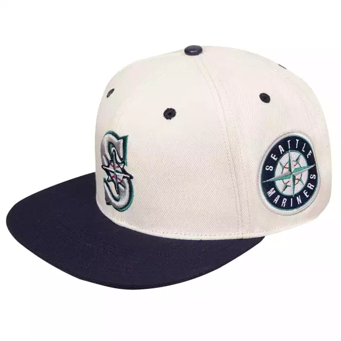 Pro Standard Seattle Mariners Retro Primary Logo Snapback (Eggshell/Navy)