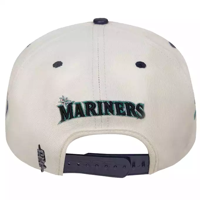 Pro Standard Seattle Mariners Retro Primary Logo Snapback (Eggshell/Navy)