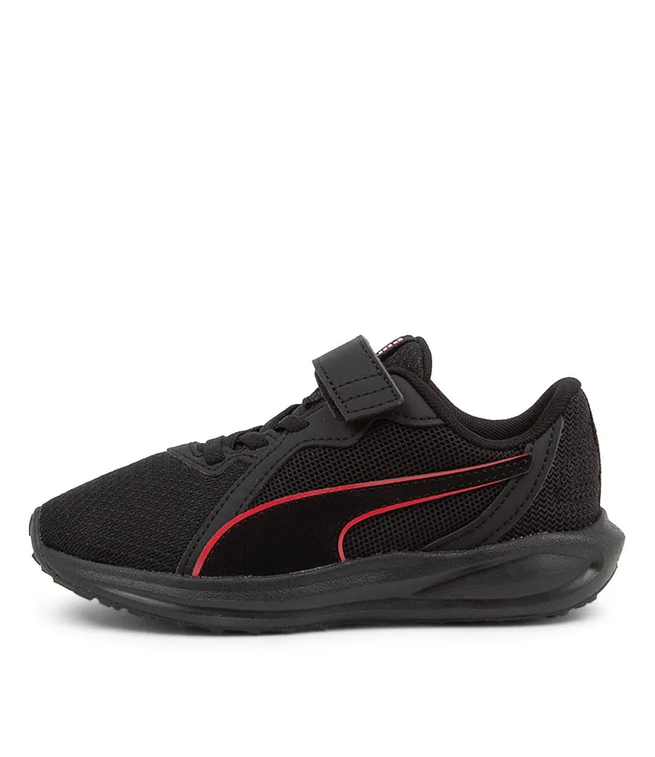 PUMA Twitch Runnerac Psjr Black Red Sneakers