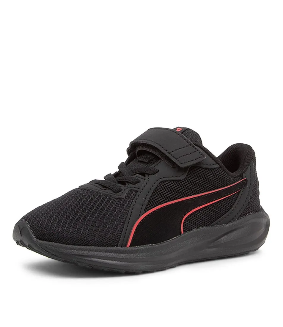 PUMA Twitch Runnerac Psjr Black Red Sneakers