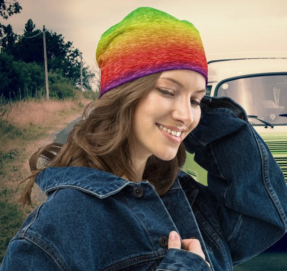 Rainbow Heather Beanie