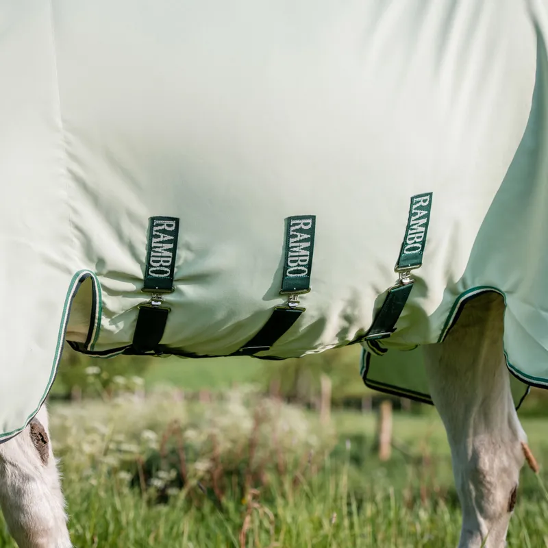 Rambo XL Hoody Sweet Itch Fly Rug - Green/Sage/Beige/Green