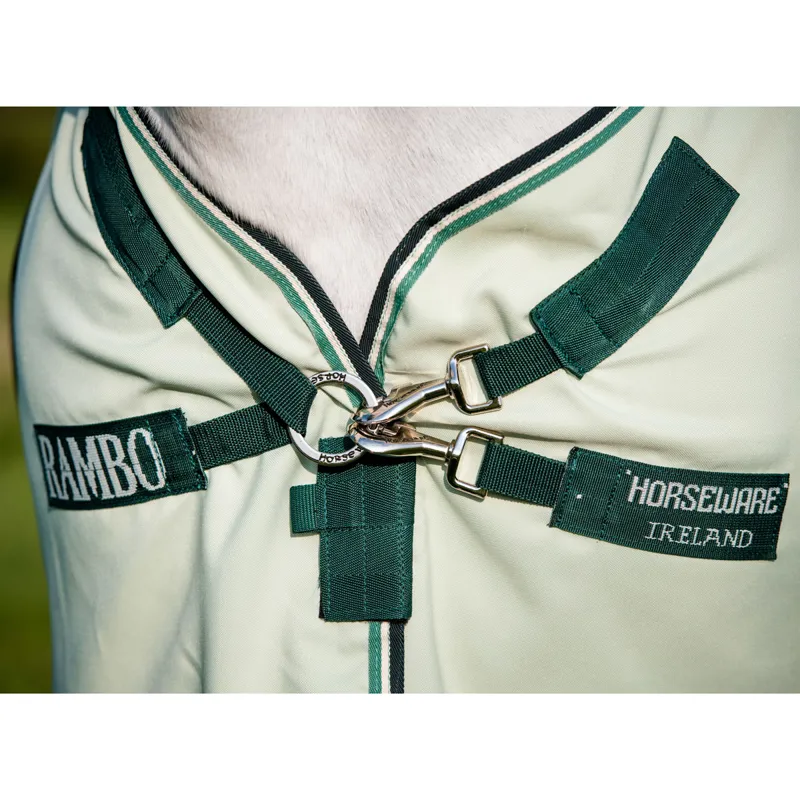 Rambo XL Hoody Sweet Itch Fly Rug - Green/Sage/Beige/Green