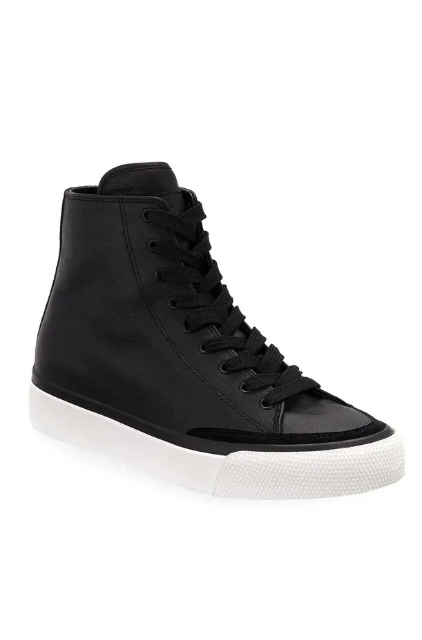 RB Leather High Top Sneakers - Black