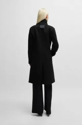 Regular-fit coat with concealed closure