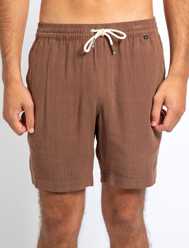 Rusty USA Rehash 17 Elastic Walkshort Brown