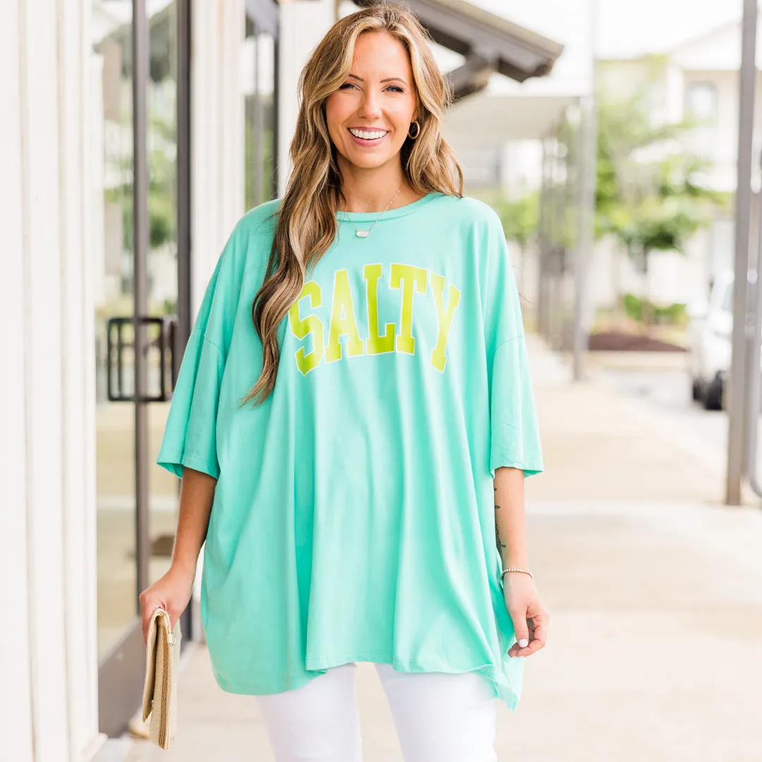 Salty Days Boyfriend Tee, Mint