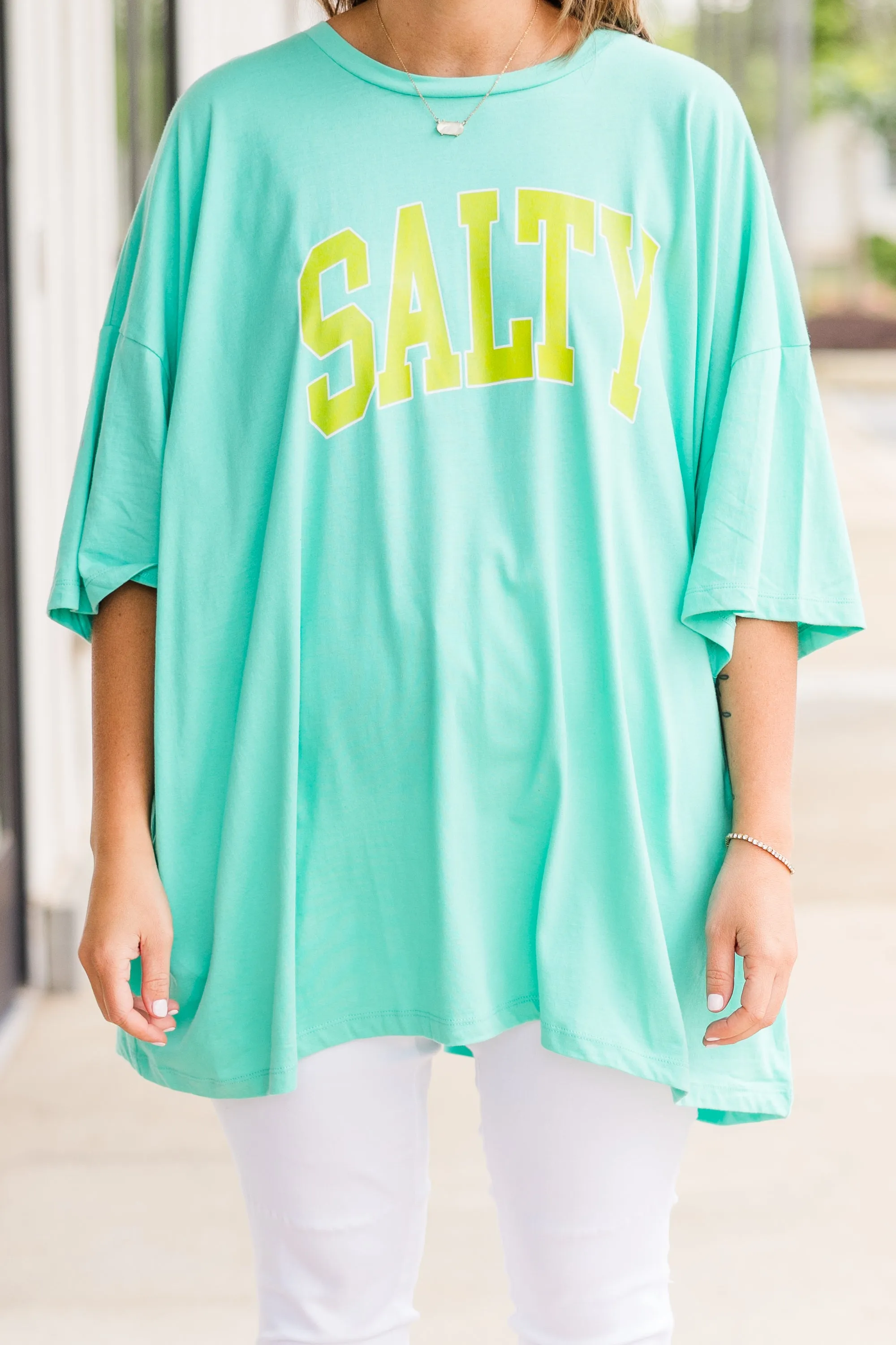 Salty Days Boyfriend Tee, Mint