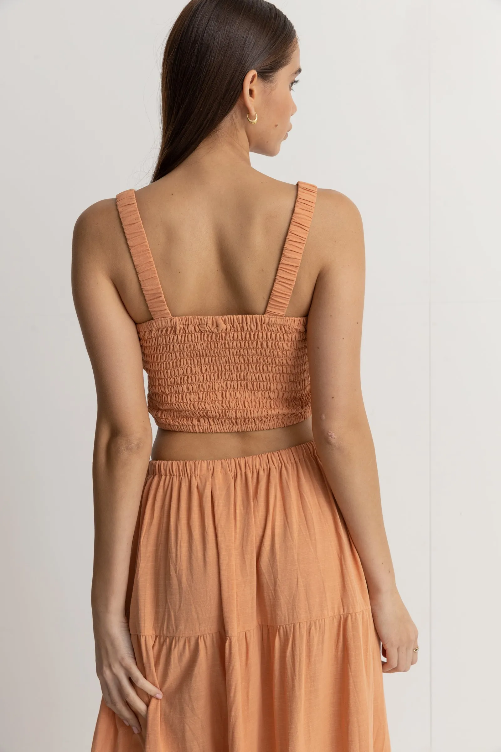 Sammy Smocked Top Peach