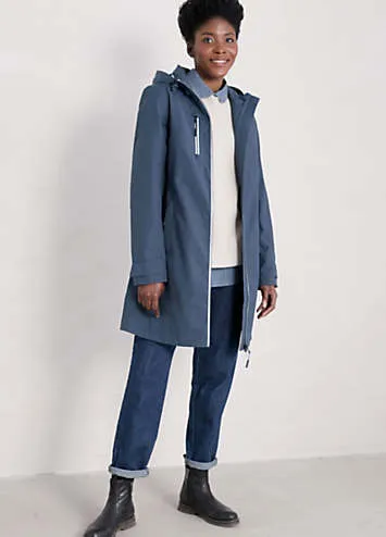 Seasalt Cornwall Coverack Waterproof Coat - Navy | Grattan