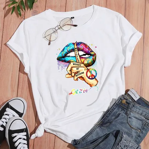 Short Sleeve T-shirts Casual Printing