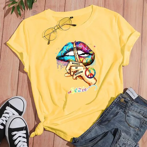 Short Sleeve T-shirts Casual Printing