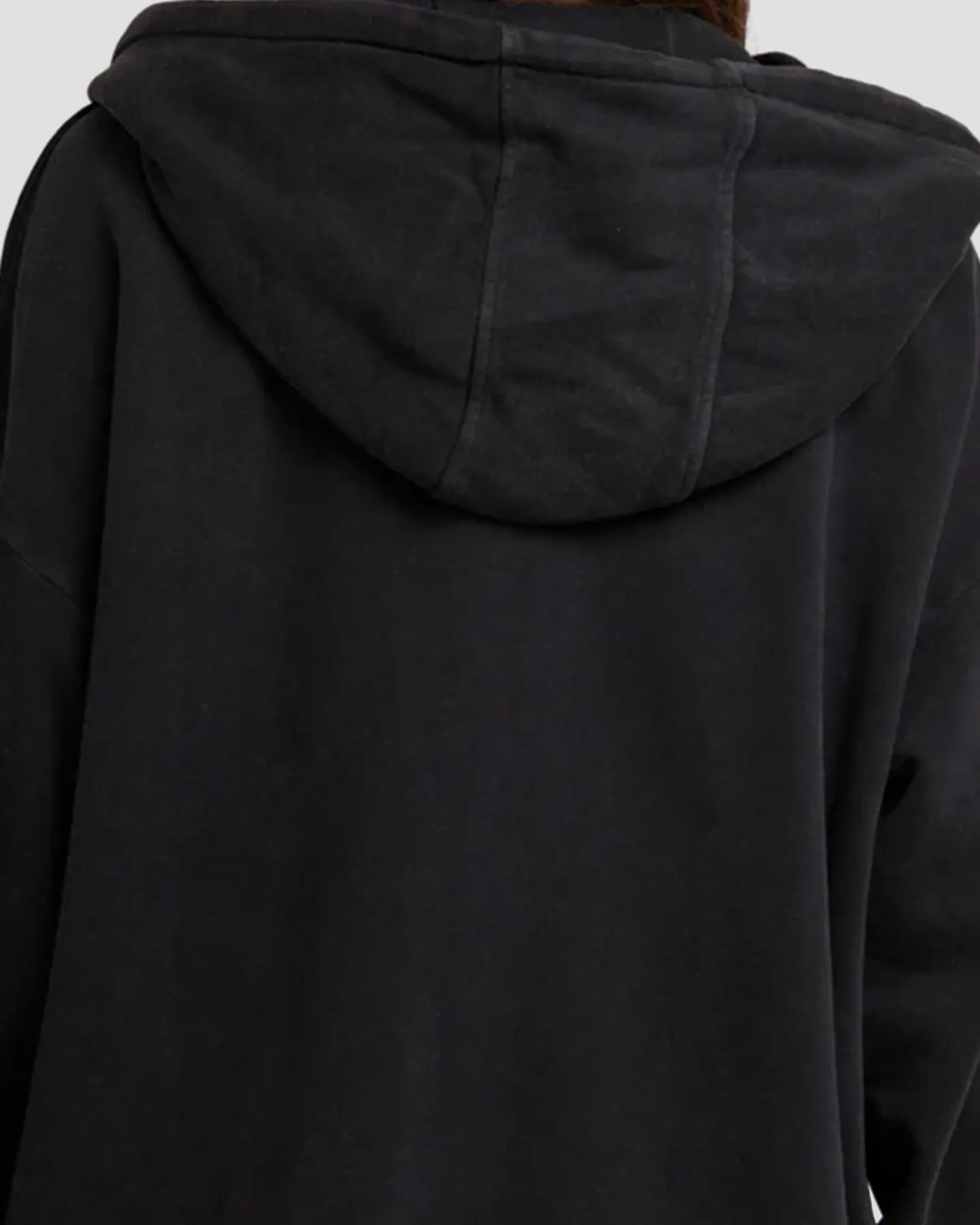 Silent Theory Oversized Zip Thru Hoody - Washed Black | SurfStitch