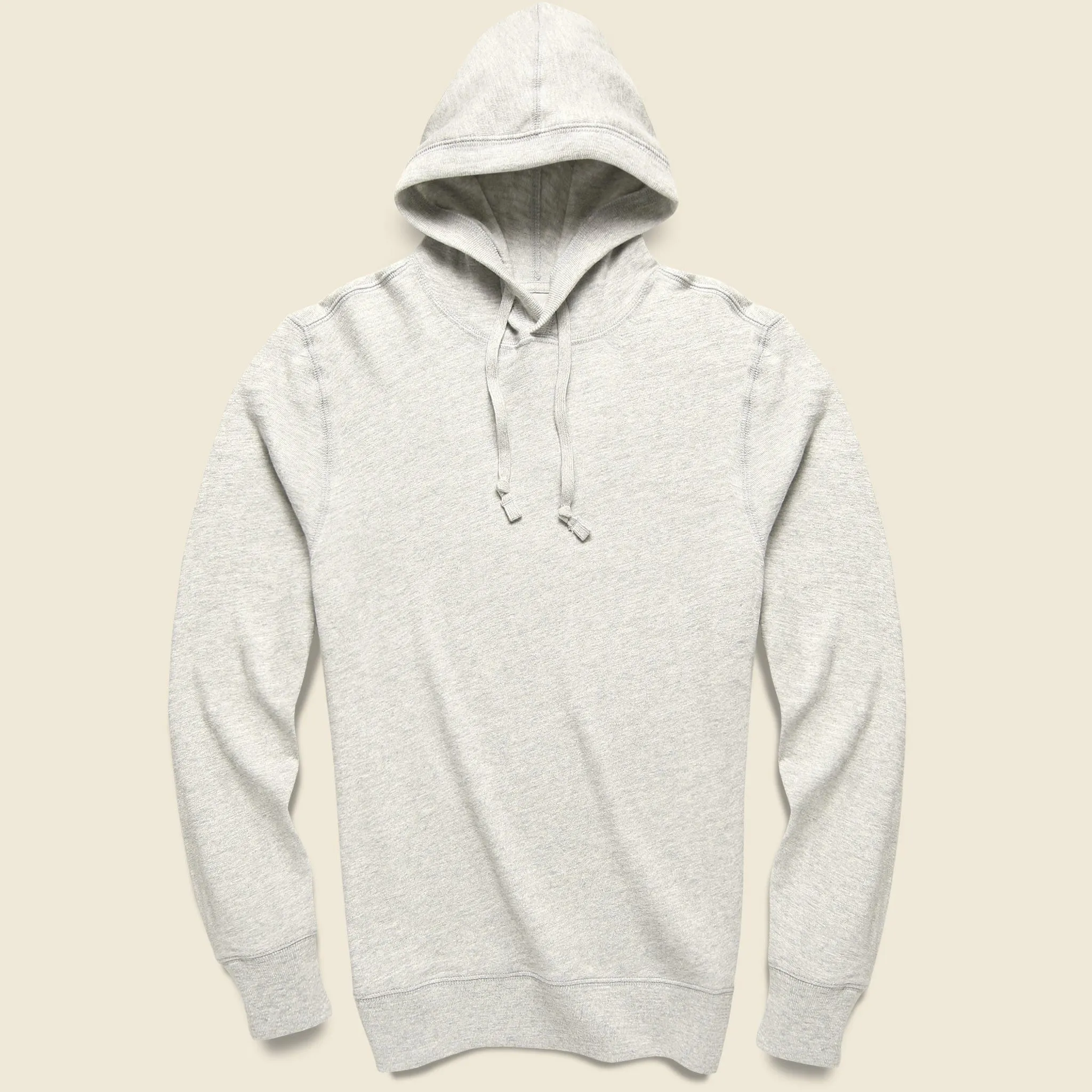 Slub Cotton Hoodie - Light Grey Heather