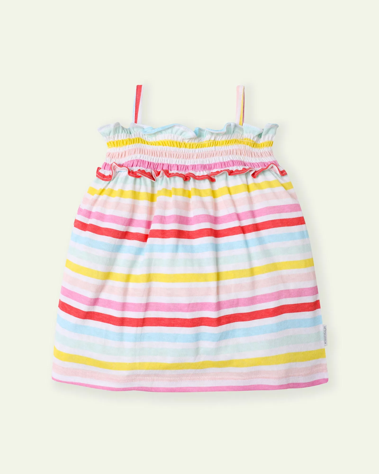 Smocked Multi Striped Top