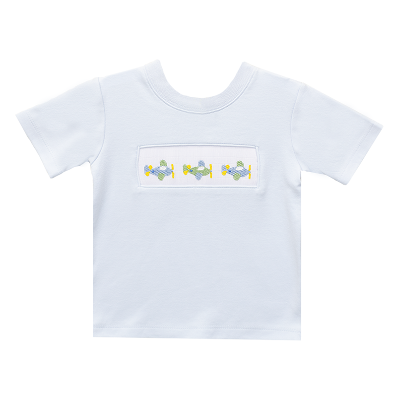 Smocked Tee - Airplanes