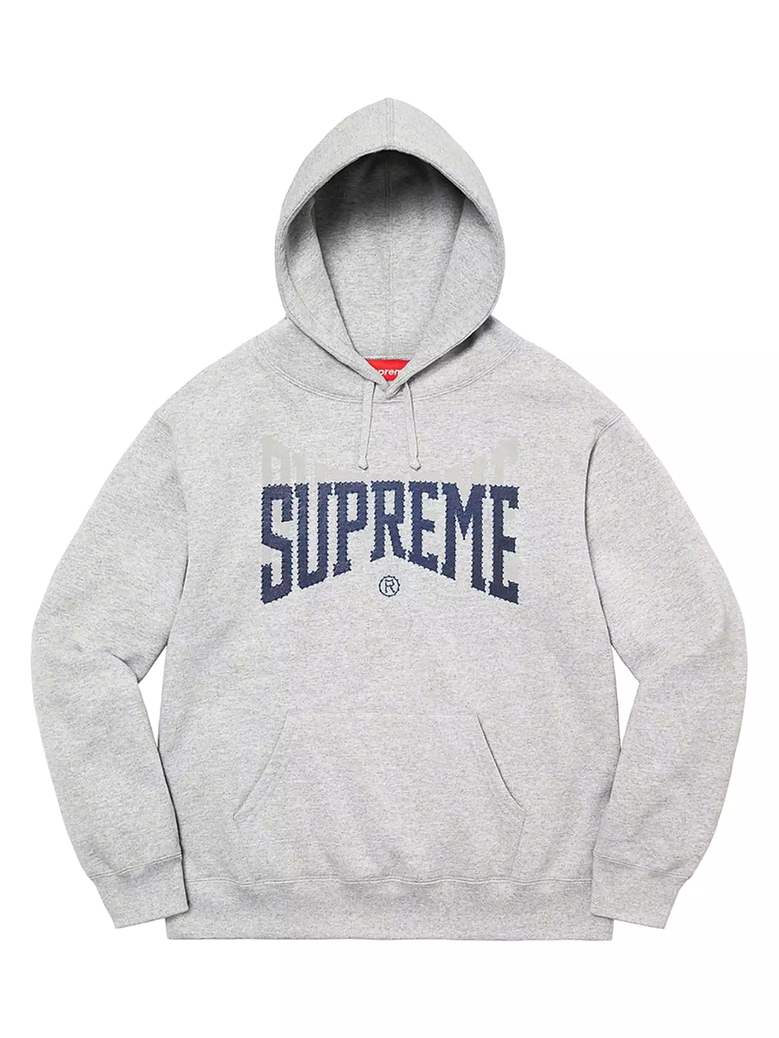 Supreme Rhinestone Shadow Hoodie Heather Grey (FW22)