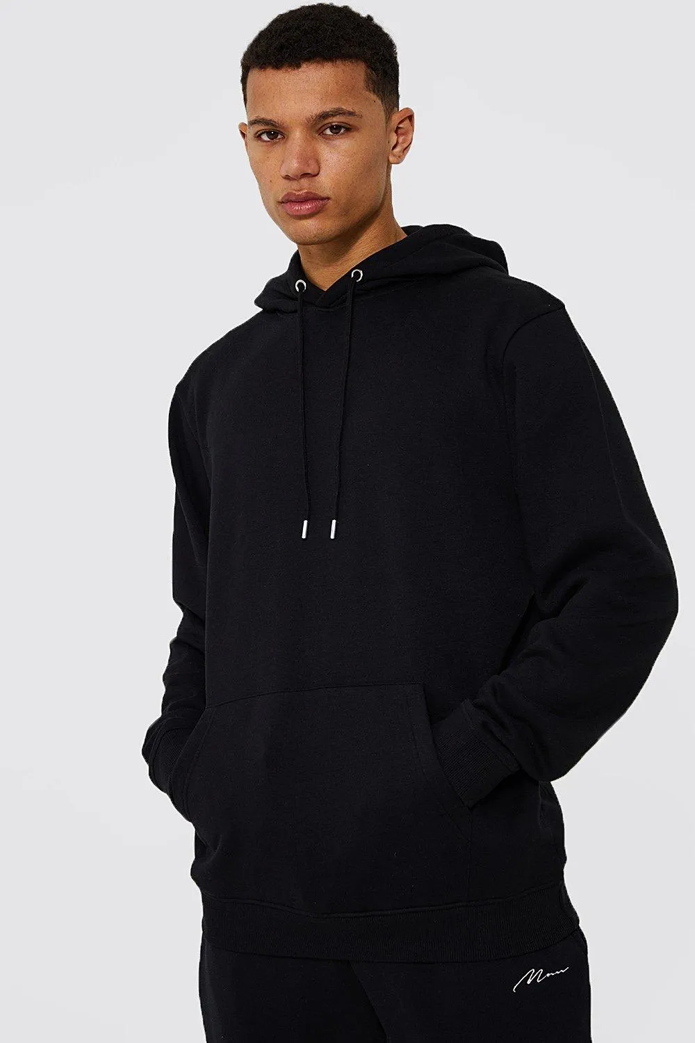 Tall Basic Regular Fit Over The Head Hoodie | boohooMAN UK