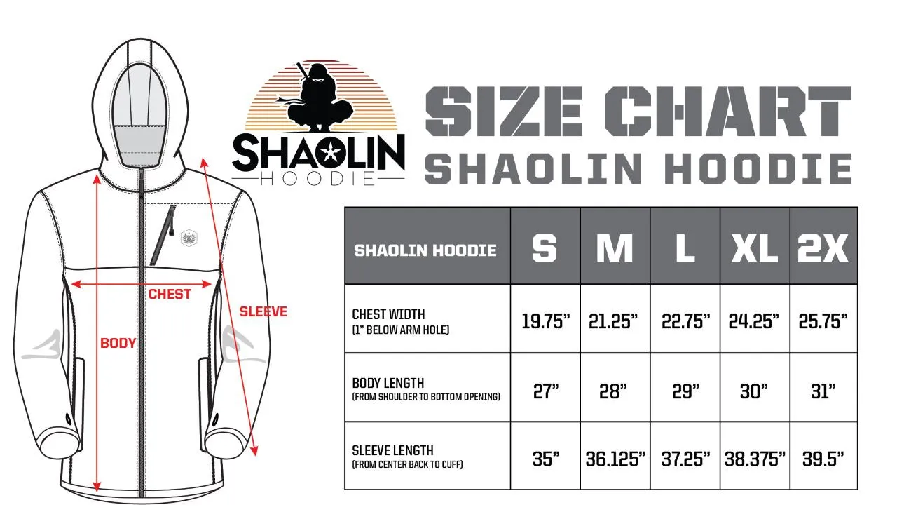 TD Shaolin Hoodie - SM & MD ONLY! - NO RETURNS