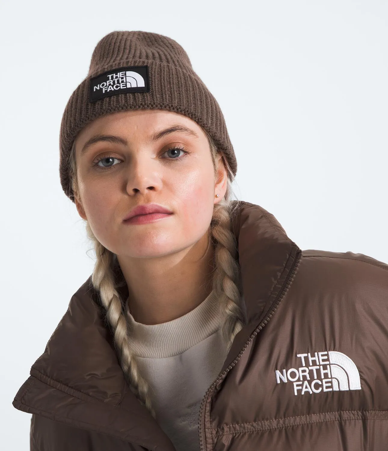 TNF Logo Box Cuffed Beanie