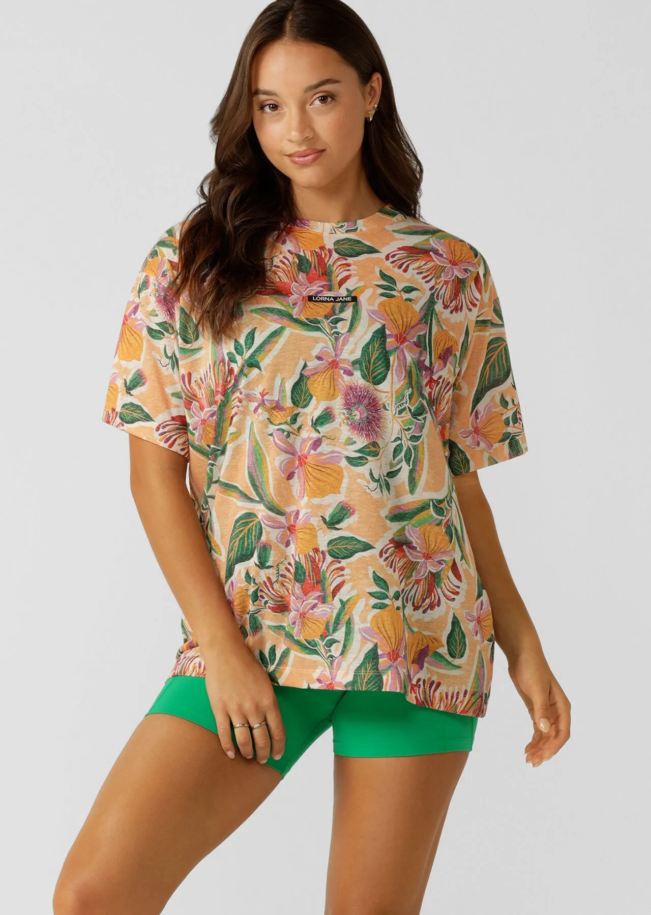 Tropicana Boyfriend Tee | Short Sleeve | Lorna Jane Australia