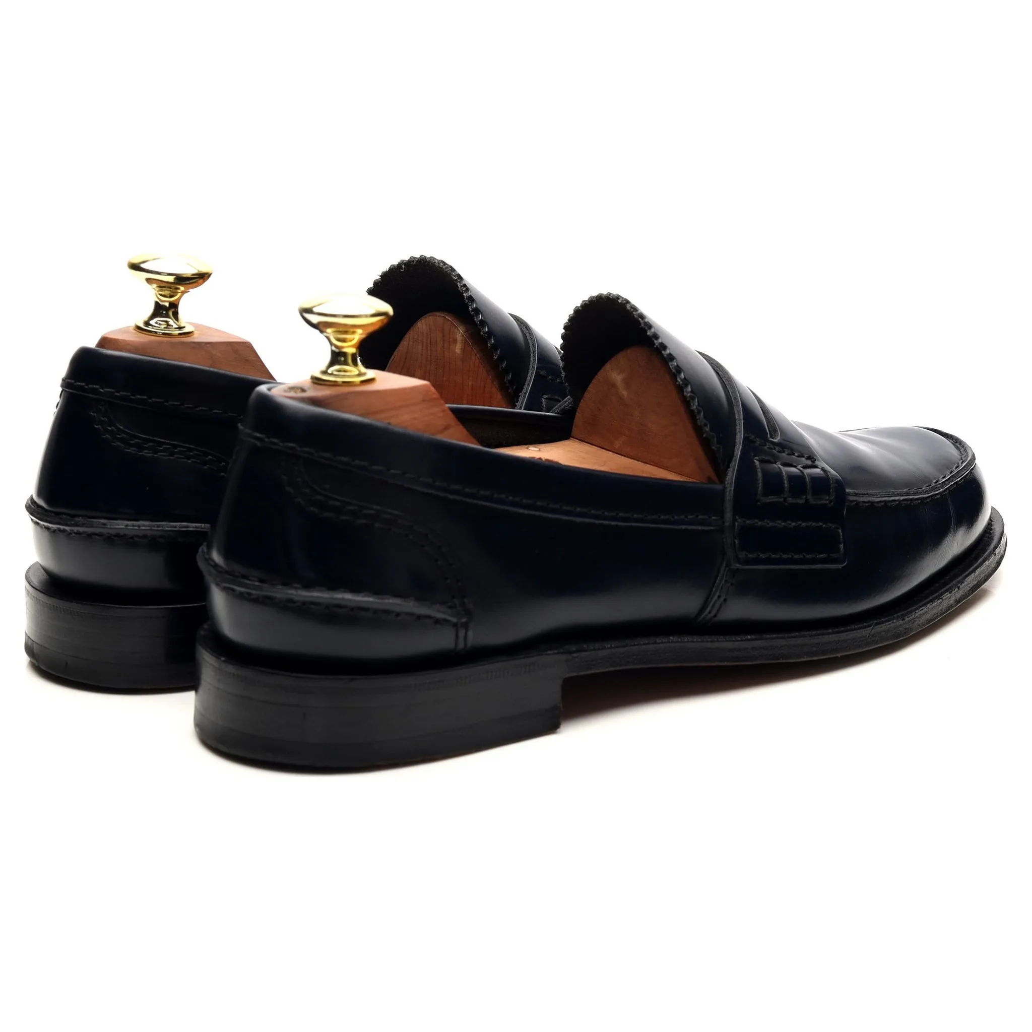 'Tunbridge' Navy Blue Leather Loafers UK 7 F