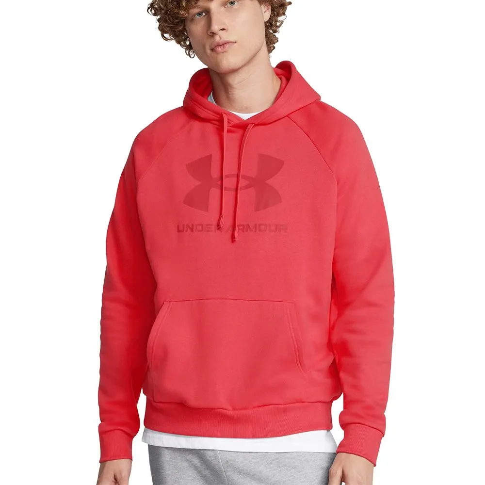 Under Armour - Rival Fleece Logo Hoodie Sweatshirt Men racer red