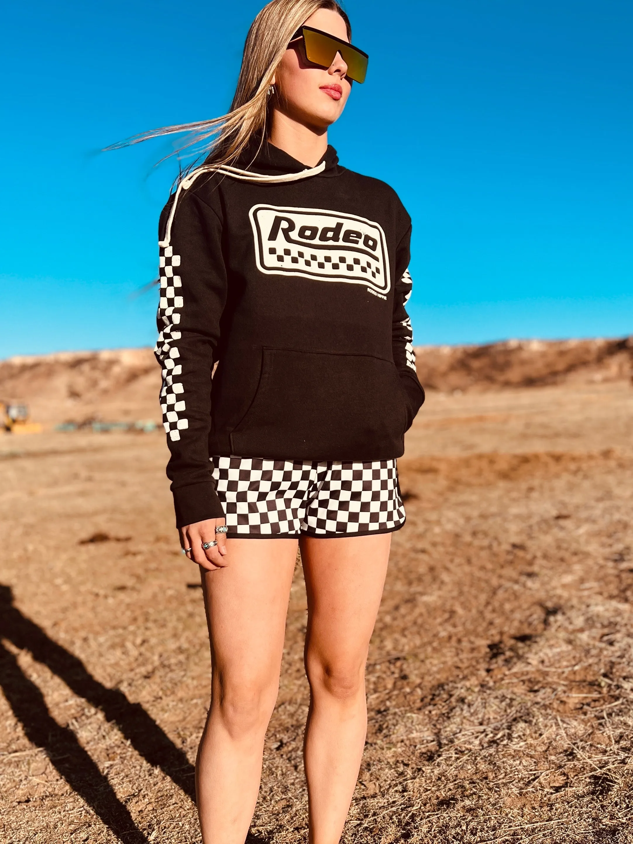 Unisex Rodeo Racer Black Hoodie