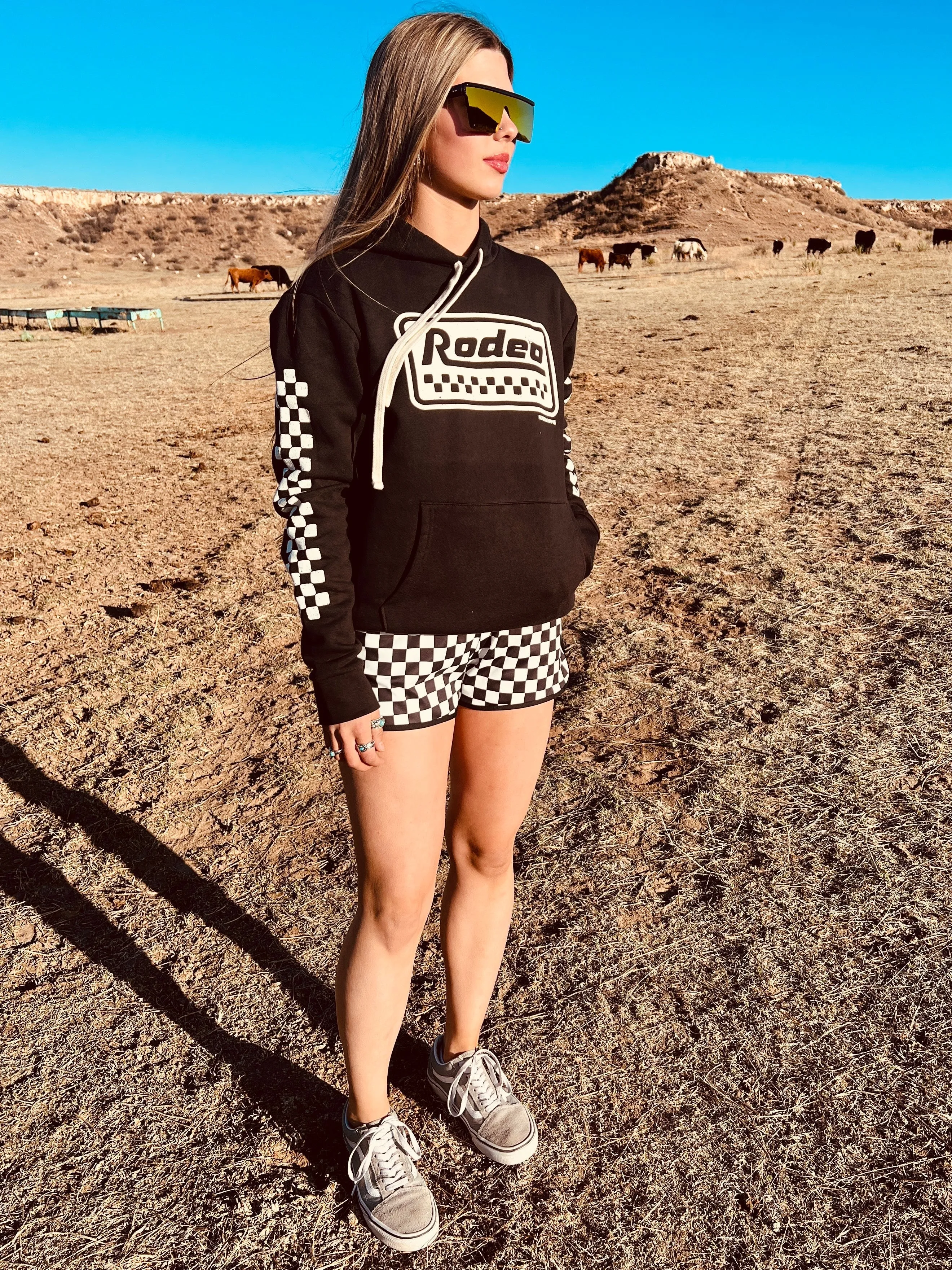 Unisex Rodeo Racer Black Hoodie