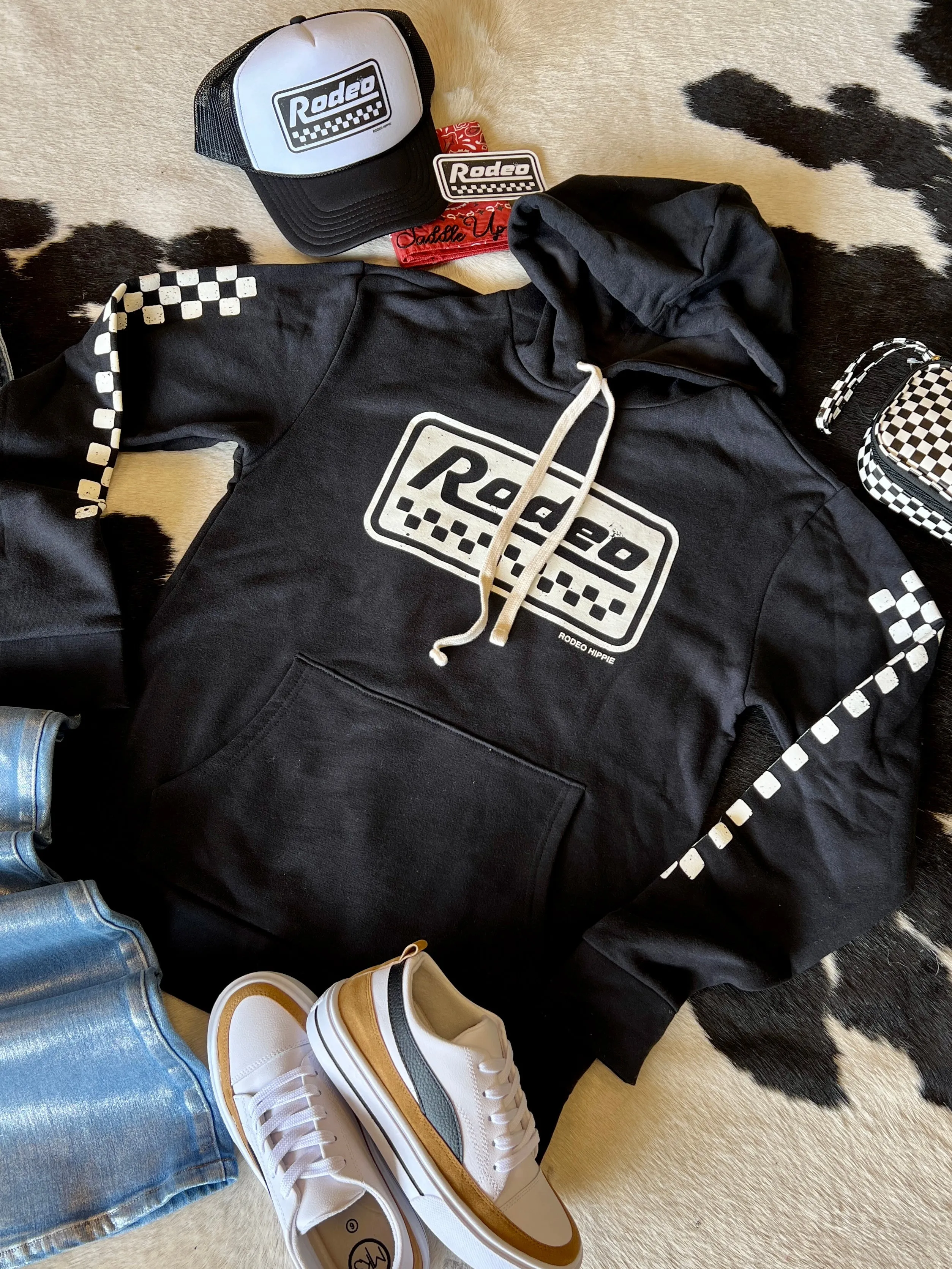 Unisex Rodeo Racer Black Hoodie