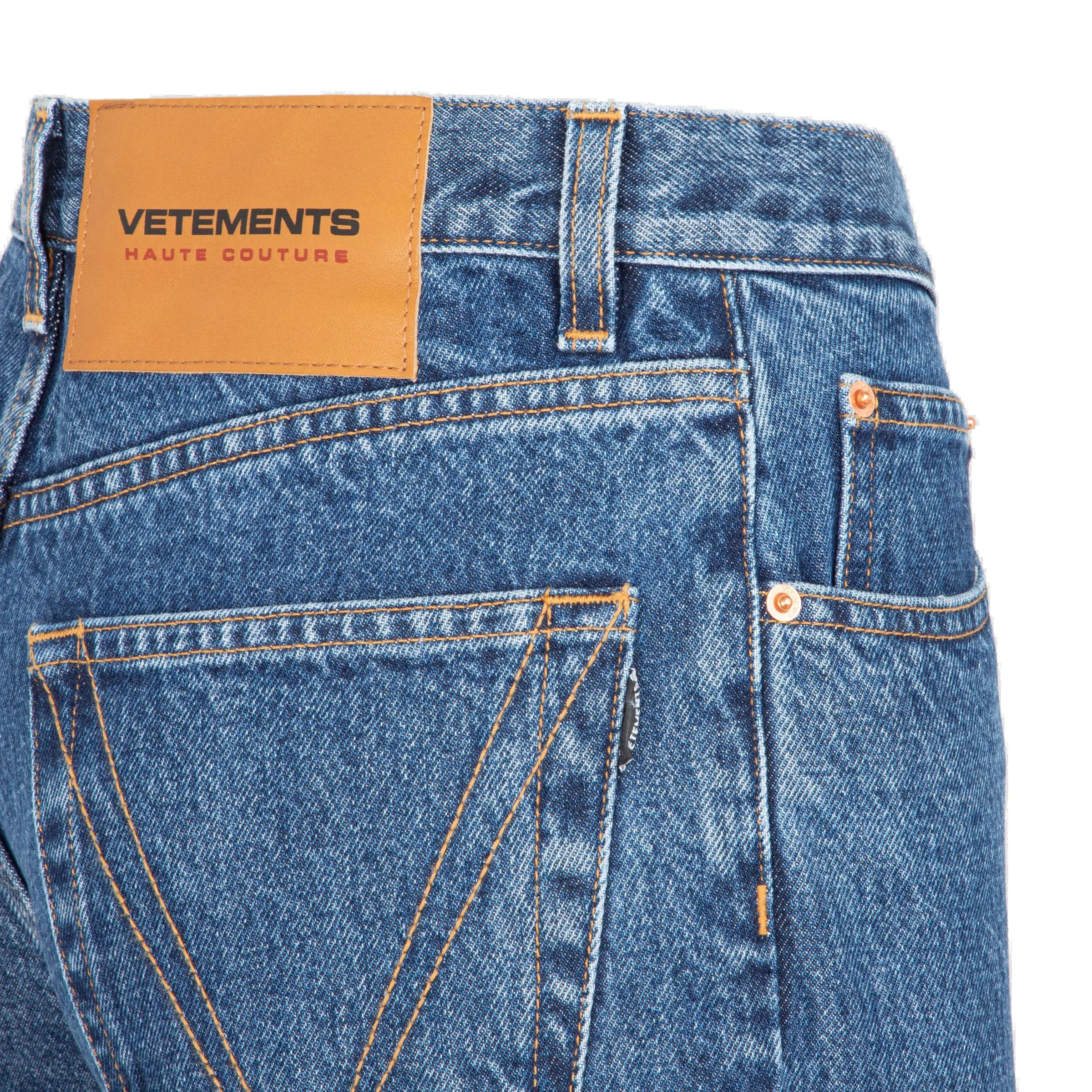 Vetements Flame-Print Straight Leg Jeans